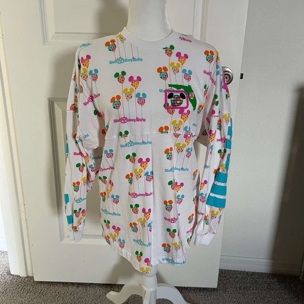 NWOT Colorful Balloon Print Disney Spirit Jersey XS - Picture 5 of 10